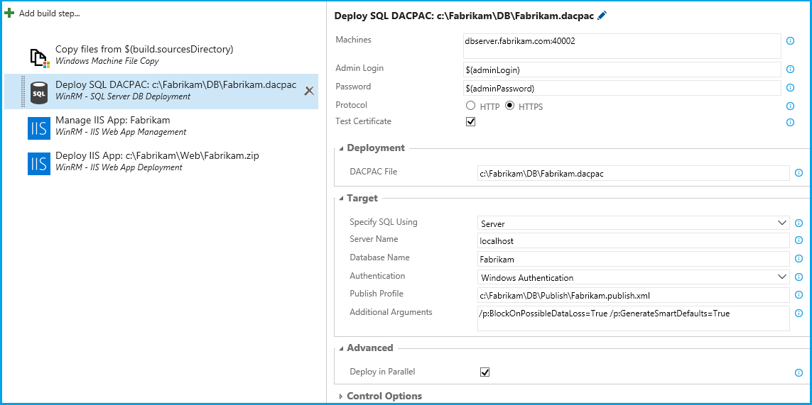WinRM: SQL Server Database Deployment