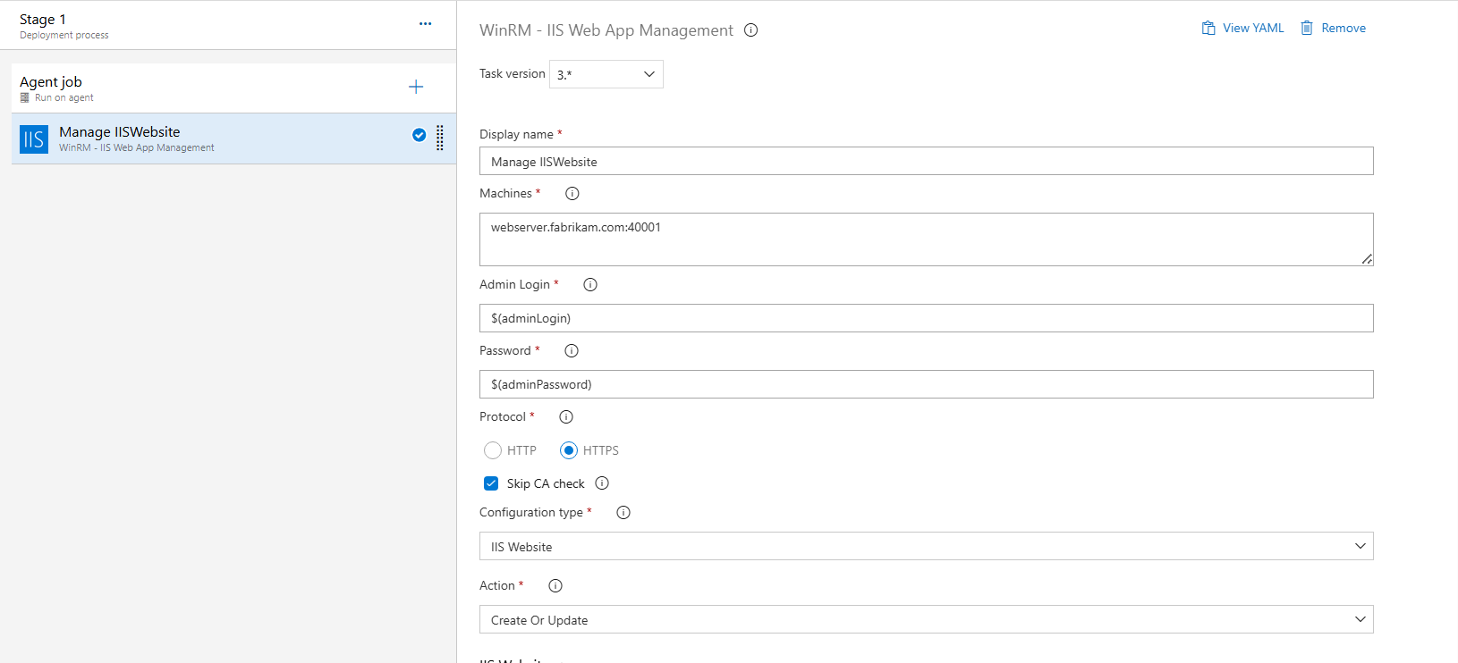 WinRM: IIS Web App Management