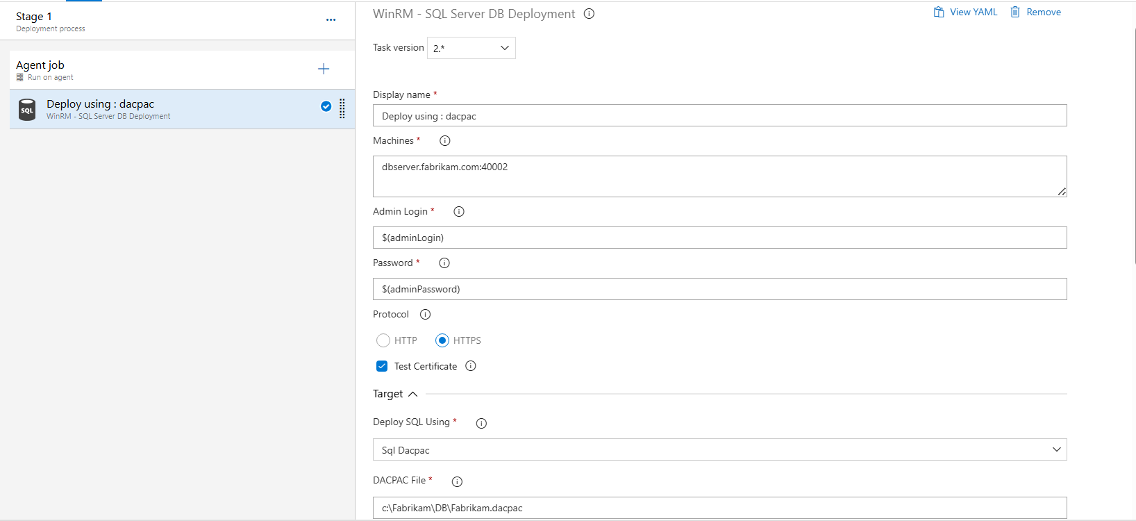 WinRM: SQL Server Database Deployment