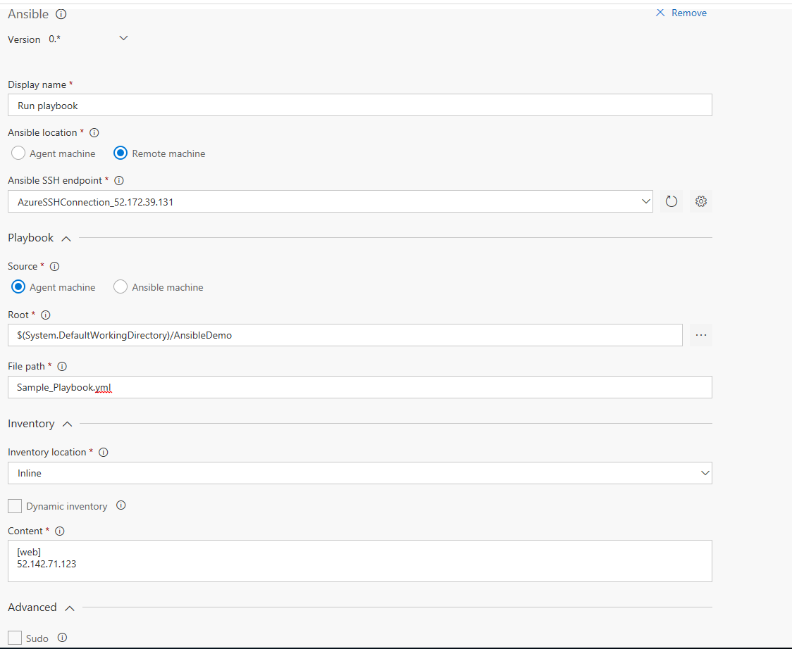 Run Ansible Playbook
